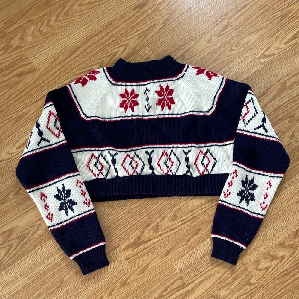 Vintage cropped Nordic Acrylic Knit